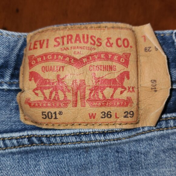 Levis 501 jeans, Men's 36x29 - Picture 2 of 3